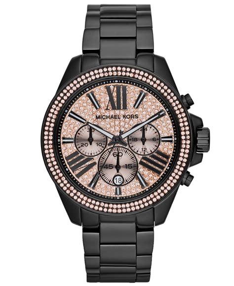 michael kors black watch for ladies|michael kors chronograph ladies watch.